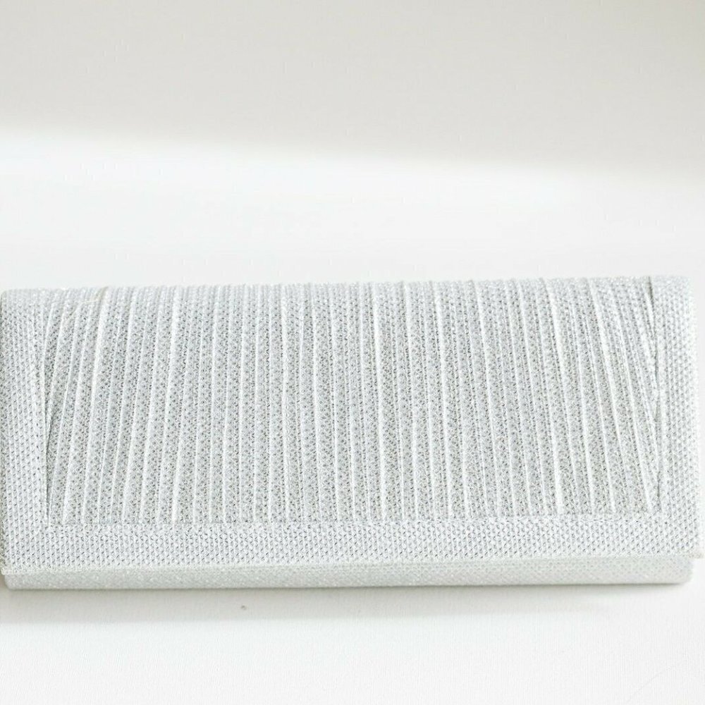Classic Silver Fabric Classic Minimalist Clutch